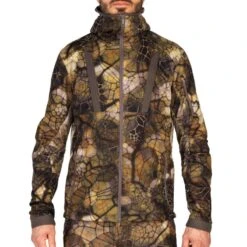 Veste Chasse Silencieuse Chaude Respirante 900 Camouflage Furtiv -Matériel De Camping veste chasse silencieuse chaude respirante 900 camouflage furtiv 2