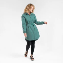 Quechua Veste Longue Imperméable De Randonnée - Raincut Long Series - Femme -Matériel De Camping veste longue impermeable de randonnee raincut long series femme 1