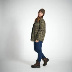 VESTE MOUTONNÉE TYPE SURCHEMISE 500 CAMO -Matériel De Camping veste moutonnee type surchemise 500 camo 2