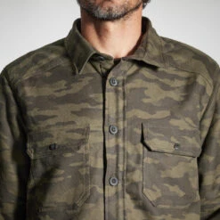 VESTE MOUTONNÉE TYPE SURCHEMISE 500 CAMO -Matériel De Camping veste moutonnee type surchemise 500 camo 6