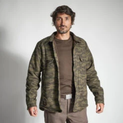 VESTE MOUTONNÉE TYPE SURCHEMISE 500 CAMO -Matériel De Camping veste moutonnee type surchemise 500 camo 7