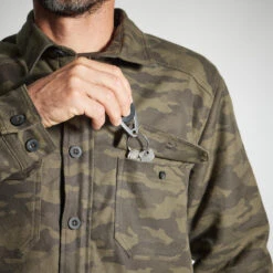 VESTE MOUTONNÉE TYPE SURCHEMISE 500 CAMO -Matériel De Camping veste moutonnee type surchemise 500 camo 8