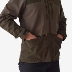 VESTE SOFTSHELL CHASSE MARRON 500 -Matériel De Camping veste softshell chasse marron 500 4