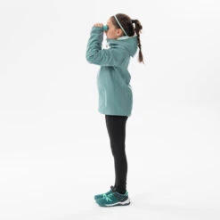 Quechua VESTE SOFTSHELL RANDONNEE - MH550 VERT PASTEL - ENFANT 7-15 ANS -Matériel De Camping veste softshell randonnee mh550 vert pastel enfant 7 15 ans 2