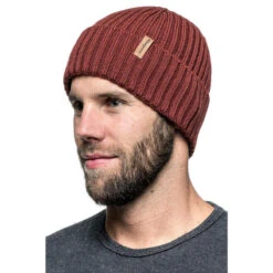 Woolpower Beanie Rib - Rouge Rouillé -Matériel De Camping woolpower beanie rib rouge rouille 2