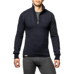 Woolpower Merino Mid Layer Zip Turtleneck 400 - Marine Foncé -Matériel De Camping woolpower merino mid layer zip turtleneck 400 marine fonce 3