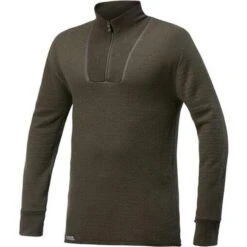 Woolpower Merino Mid Layer Zip Turtleneck 400 - Vert Pin -Matériel De Camping woolpower merino mid layer zip turtleneck 400 vert pin 2